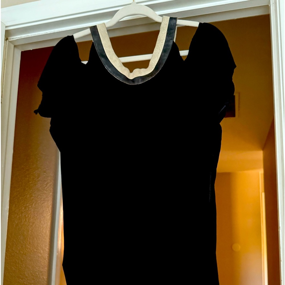 leather and suede, two toned, collar, cold shoulder detail,vintage Rozae Nichols